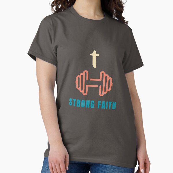 Vista previa del artículo con la obra «Logotipo de fitness de fe fuerte», diseñado y vendido por Grow_through_  Faith.