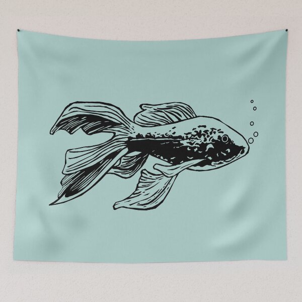 Item preview, Black and White Goldfish designed and sold by Caroline Brooks.