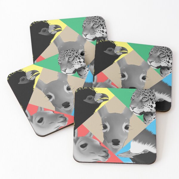Item preview, Black and white animals in colorful shapes designed and sold by Diversity-illus.