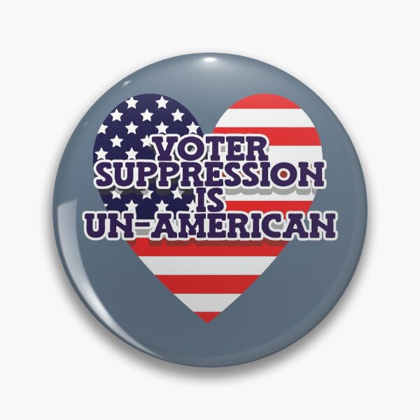 Item preview, Voter Suppression Is Un-American - Heart Flag designed and sold by Chubuter.