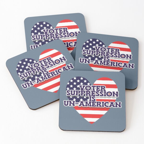 Item preview, Voter Suppression Is Un-American - Heart Flag designed and sold by Chubuter.