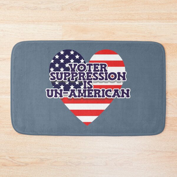 Item preview, Voter Suppression Is Un-American - Heart Flag designed and sold by Chubuter.
