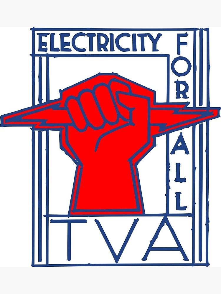 TVA-Electricity for All-Art Deco New Deal Logo by rwterry