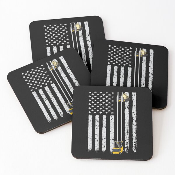 Item preview, Funny Forklifting US Flag Cartoon designed and sold by MrEddie10.