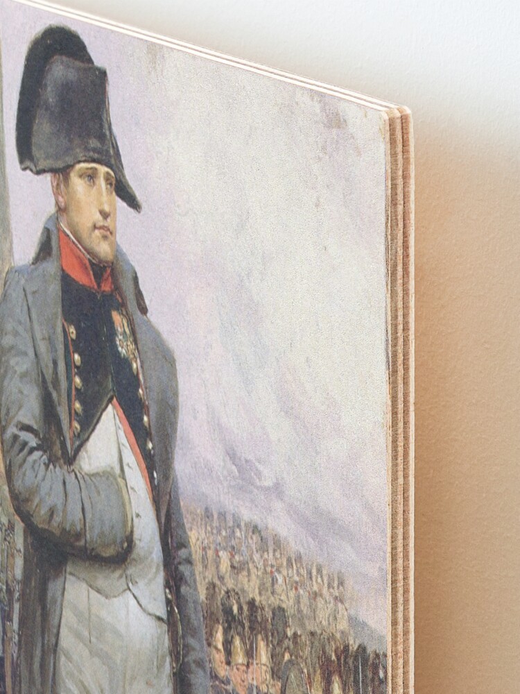 Napoleon in his green colonel uniform of the Chasseur Cheval Mounted Print