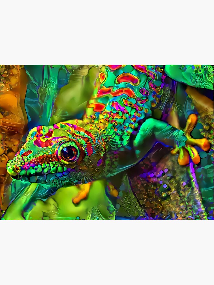 Lézard arc-en-ciel mignon pour déco