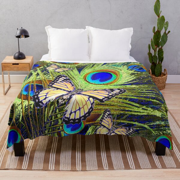 Item preview, YELLOW MONARCHS PEACOCK PATTERNS FANTASY ART designed and sold by sharlesart.