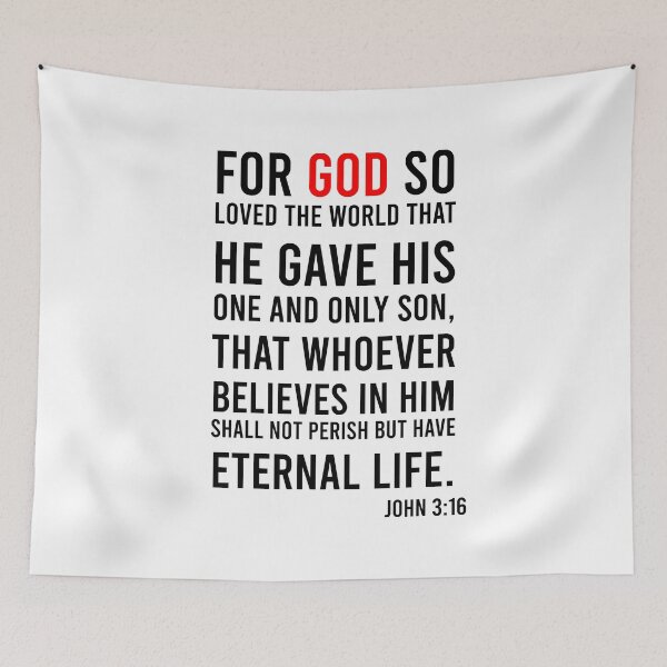 Item preview, John 3:16 Bible Verse  designed and sold by All-About-Jesus.