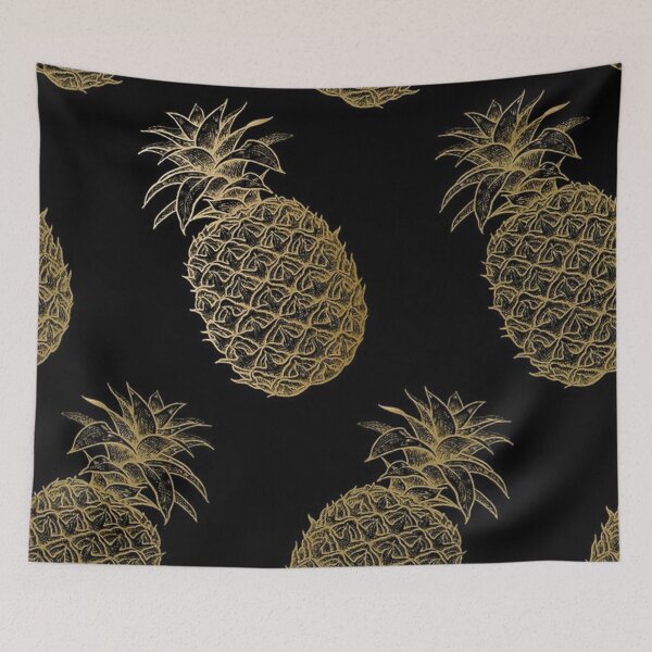 Item preview, Golden Pineapple Seamless Pattern designed and sold by IshitaPoint.