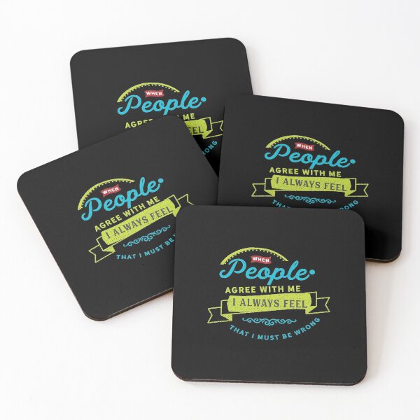 Item preview, When People Agree With Me I Always Feel That I Must Be Wrong- Motivational Quotes designed and sold by ildafdhome.