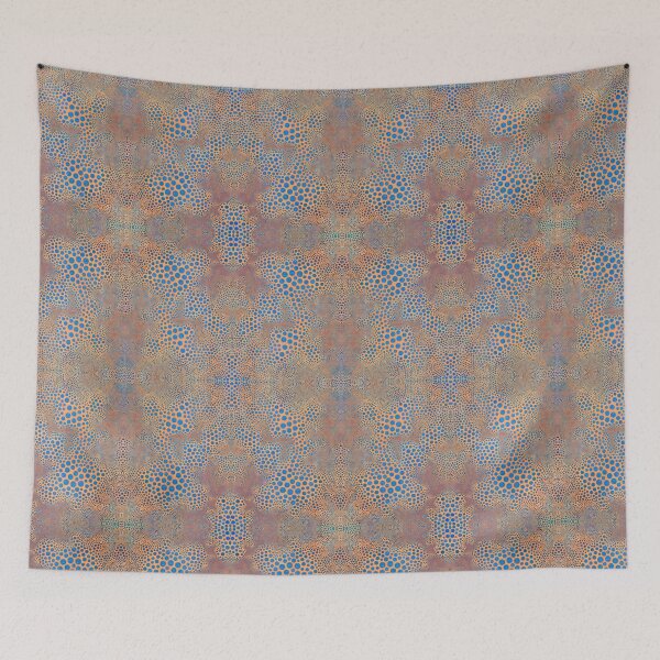 Item preview, spotty spotty night, paint your pixels blue and orangey gray designed and sold by Scott C. L. Hollingsworth.