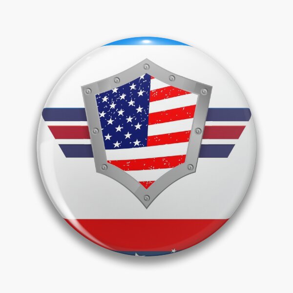Item preview, forma de escudo de la bandera americana y rayas designed and sold by T-Project.