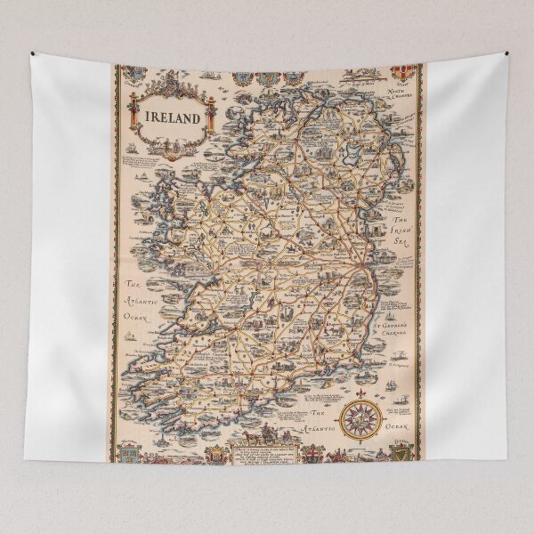 Item preview, 1927 vintage Ireland map designed and sold by mappendant.