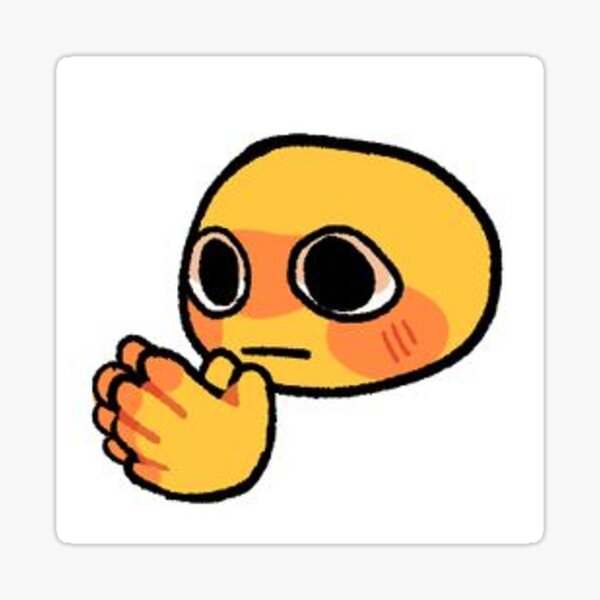 Pegatina «Cute boi emoji meme reacción imagen» de ayyyyyyyy | Redbubble