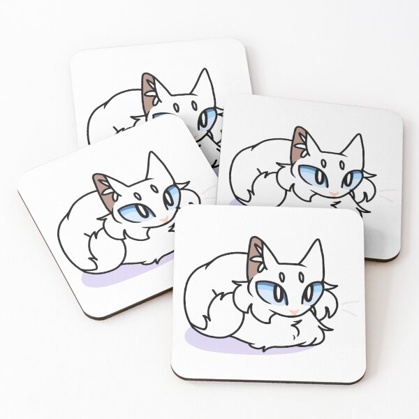 Item preview, Cute fluffy white loaf cat design  designed and sold by nummiequack.