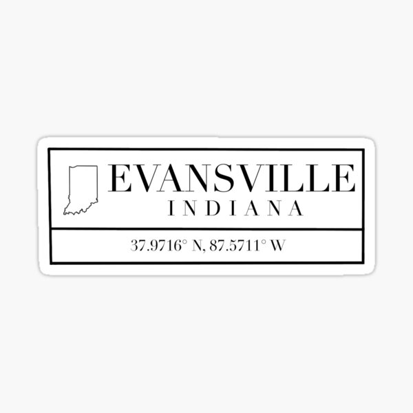 Item preview, Evansville Indiana Coordinates designed and sold by Emily Designs.