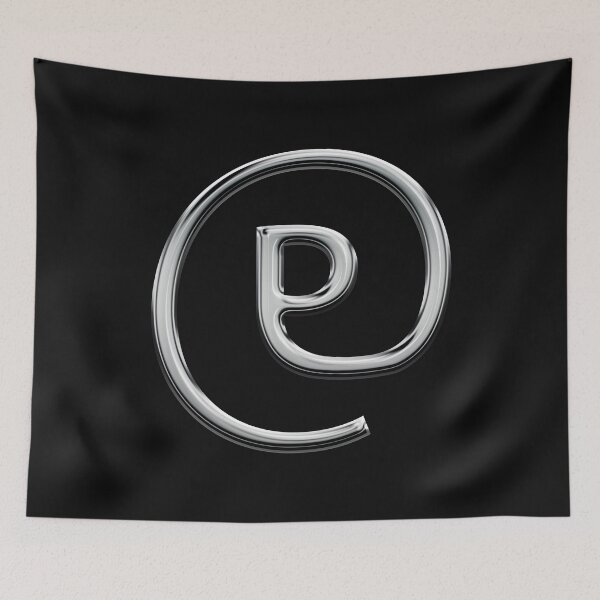 Item preview, Capital P in an @ sign designed and sold by Logo-stick.
