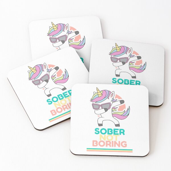 Item preview, Sober Not Boring -  Dabbing Unicorn designed and sold by Alison Passmore.