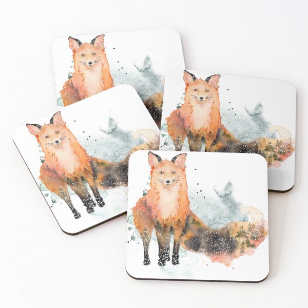 Item preview, Fox watercolor painting designed and sold by WaveOcean123.