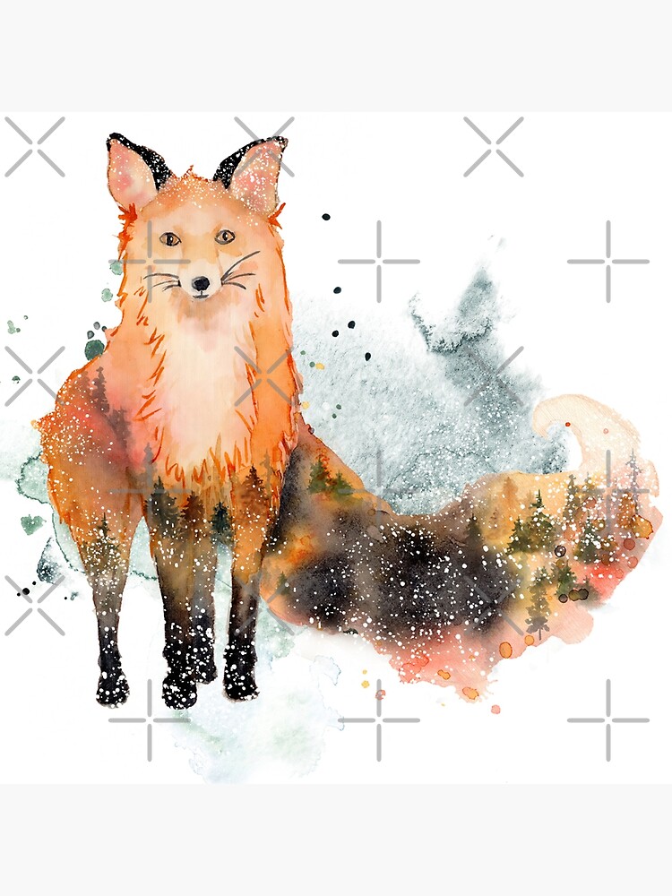 Illustration Fox watercolor image