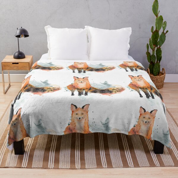 Item preview, Fox watercolor painting designed and sold by WaveOcean123.