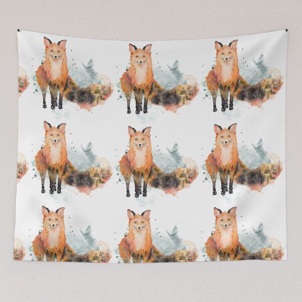 Item preview, Fox watercolor painting designed and sold by WaveOcean123.