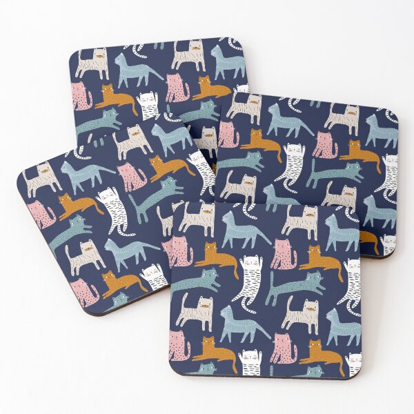 Item preview, Cat drawing color cute pattern designed and sold by WaveOcean123.