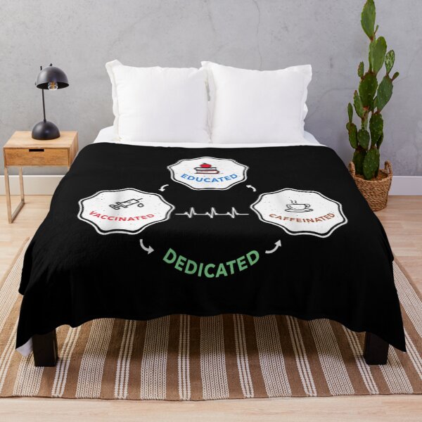Item preview, educated vaccinated caffeinated dedicated for nurse designed and sold by TiniShop.
