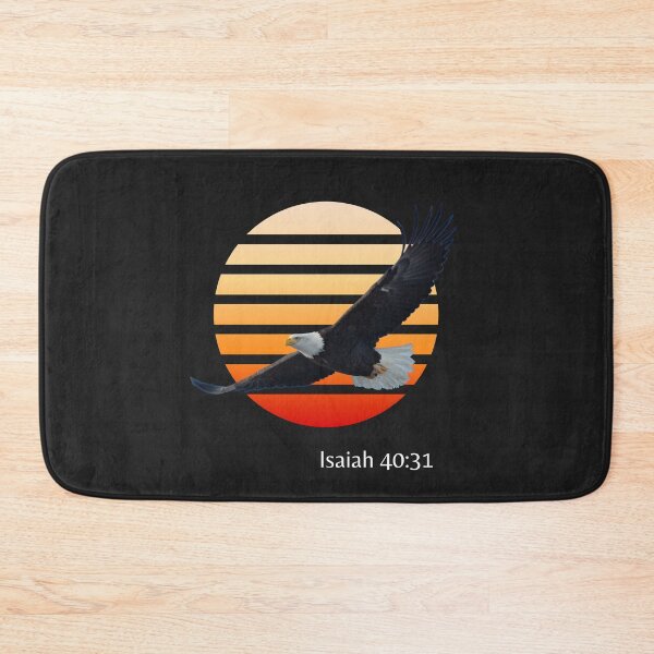 Item preview, Copy of Bible Verse Isaiah 40:31 Soar On Wings Like Eagles white writing designed and sold by GeoTeasters.