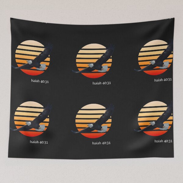 Item preview, Copy of Bible Verse Isaiah 40:31 Soar On Wings Like Eagles white writing designed and sold by GeoTeasters.