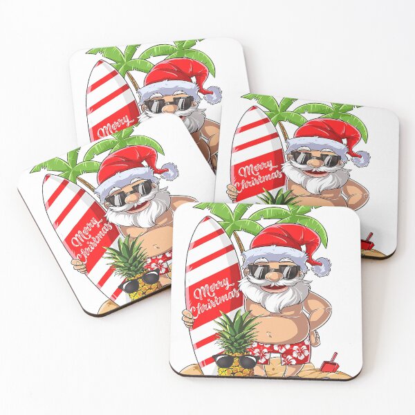 Item preview, Christmas in July Santa Hawaiian Surfing Summer Surf designed and sold by JamesRushforth.