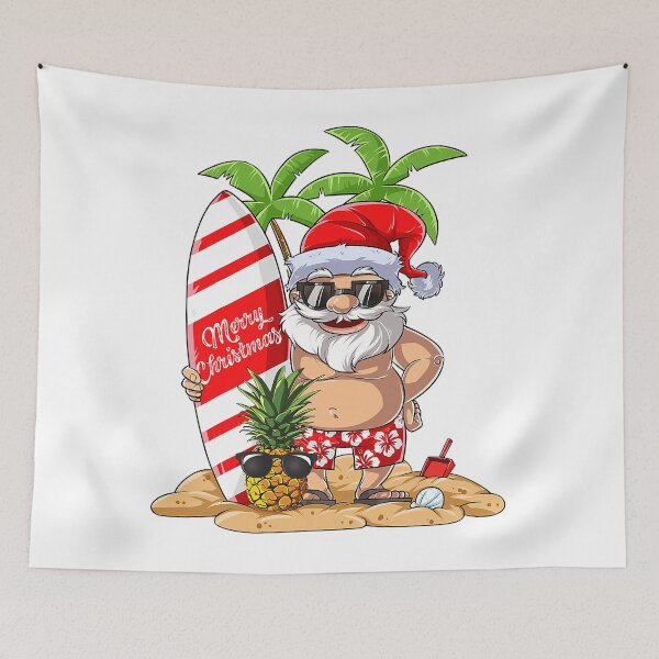 Item preview, Christmas in July Santa Hawaiian Surfing Summer Surf designed and sold by JamesRushforth.