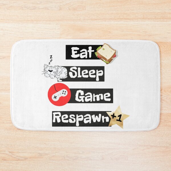 Item preview, Eat, Sleep, Game, Respawn; Funny Gamer and Cat Lover designed and sold by CBNetwork.