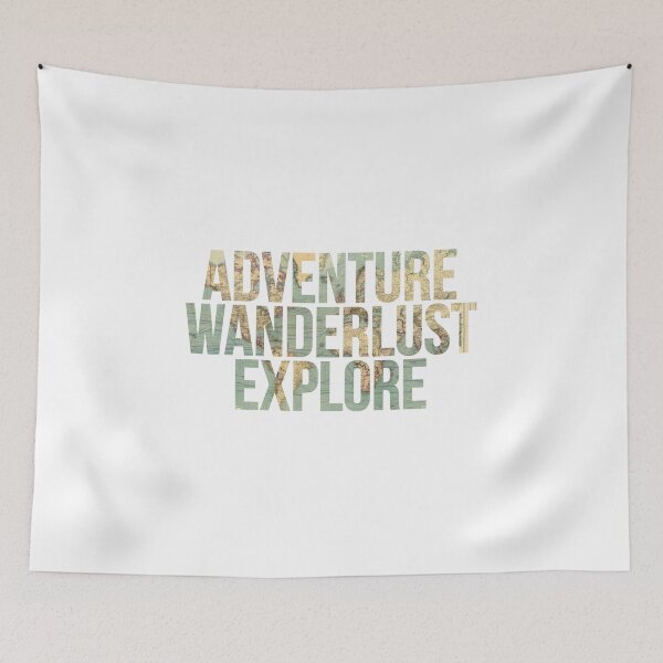 Item preview, ADVENTURE, WANDERLUST, EXPLORE, map designed and sold by emilystp23.