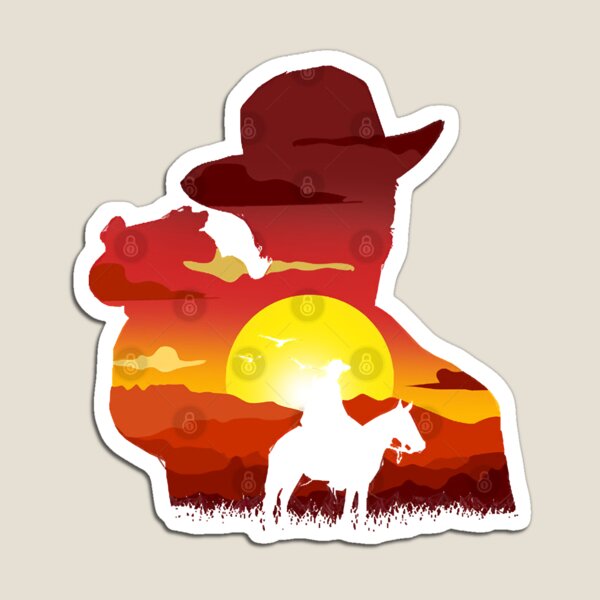 Item preview, Arthur Morgan SunSet Silhouette  designed and sold by Birthwrig.