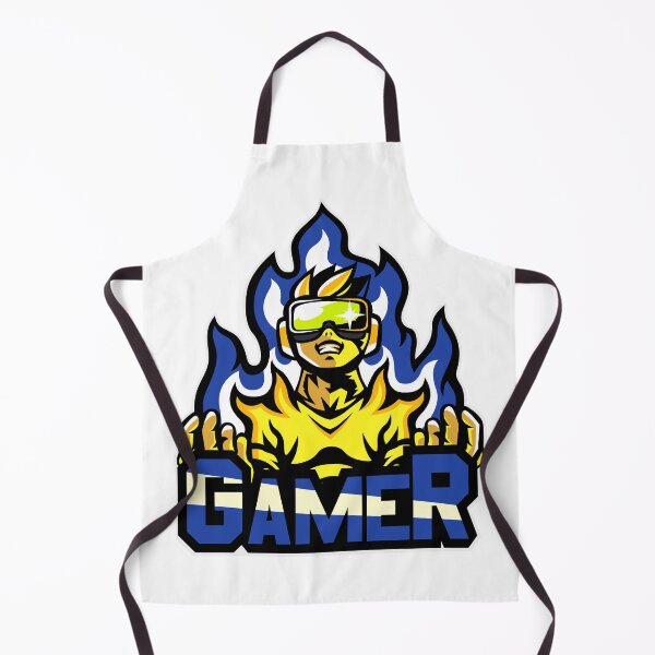 Item preview, Gamer playing with intense blue flame games designed and sold by abhishekarts.