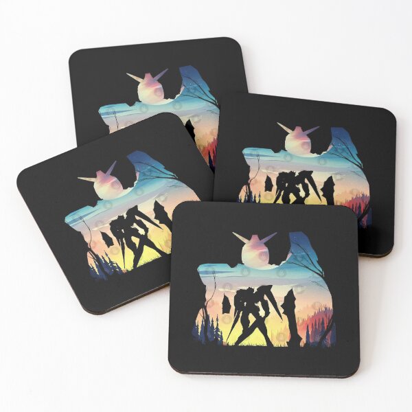 Item preview, Giant Robot Mountain Sunset silhouette  designed and sold by Birthwrig.