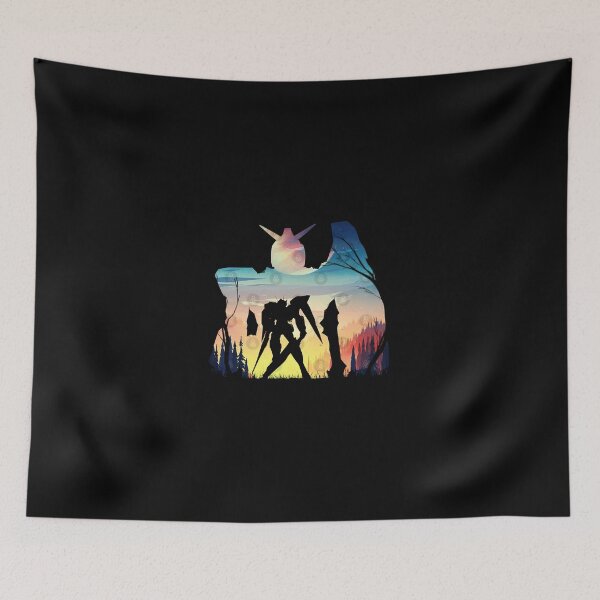 Item preview, Giant Robot Mountain Sunset silhouette  designed and sold by Birthwrig.
