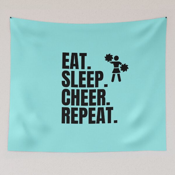 Item preview, Vintage Eat Sleep Cheer Repeat Typography and illustration  designed and sold by garniturex.