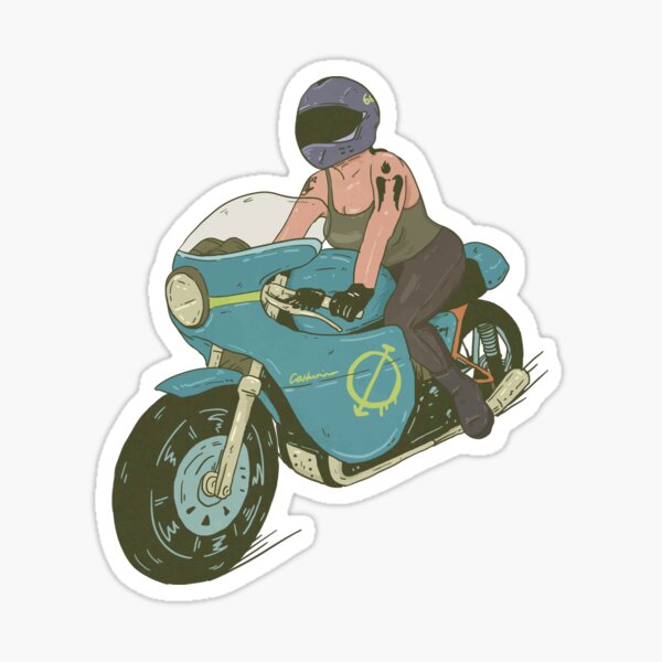 Biker Girl Sticker