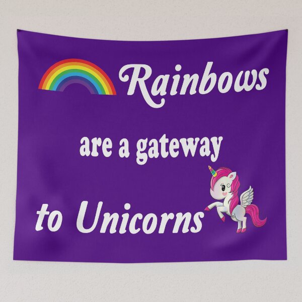 Item preview, Rainbows are a Gateway to Unicorns designed and sold by Cleverish.