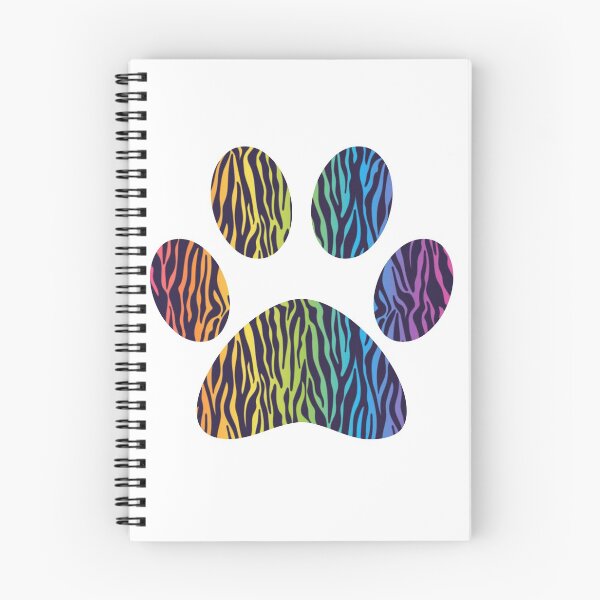 Item preview, Cute Rainbow Tiger Striped Dog Paw designed and sold by IslandDrip.