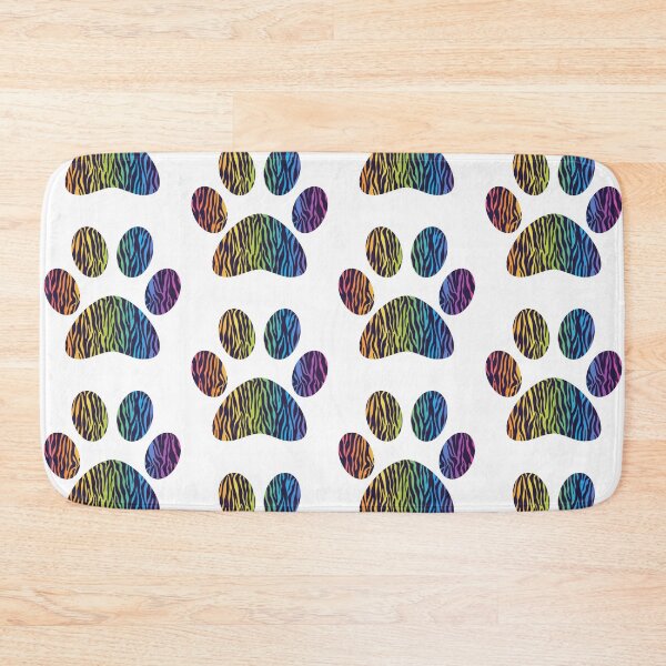 Item preview, Cute Rainbow Tiger Striped Dog Paw designed and sold by IslandDrip.