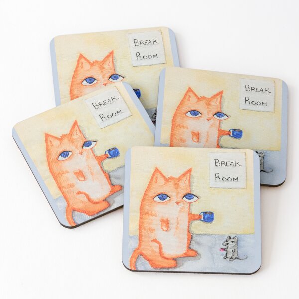 Item preview, Cat Mouse Break Time designed and sold by BearlyArtCo.