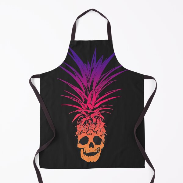 Item preview, Fiery Tropical Pineapple Skull goth day of the dead designed and sold by MOP-tees.