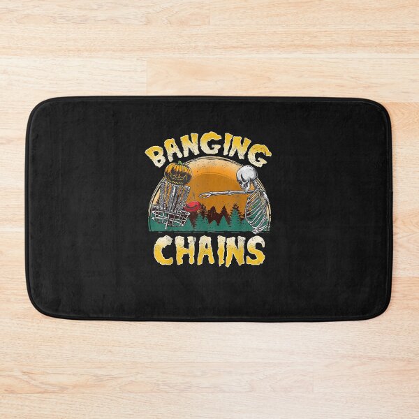Item preview, Retro Disc Golf Banging Chains Spooky Halloween Skeleton T-Shirt designed and sold by JedFunk.