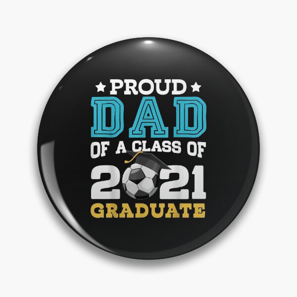 Item preview, Proud Dad Of A Class Of 2021 Graduate Senior Soccer Boy T-Shirt designed and sold by JedFunk.
