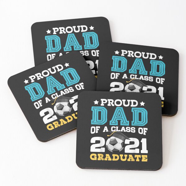 Item preview, Proud Dad Of A Class Of 2021 Graduate Senior Soccer Boy T-Shirt designed and sold by JedFunk.