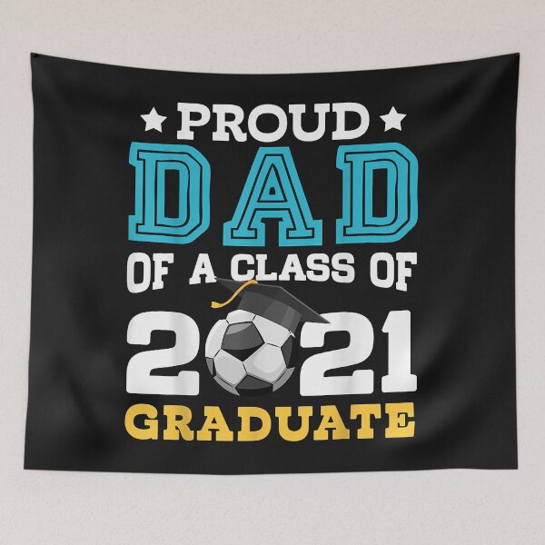 Item preview, Proud Dad Of A Class Of 2021 Graduate Senior Soccer Boy T-Shirt designed and sold by JedFunk.