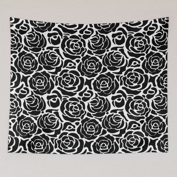 Item preview, Retro Floral Black Rose Pattern, Black Rose Seamless Pattern, Black Rose Pattern Design   designed and sold by graphic-genie.